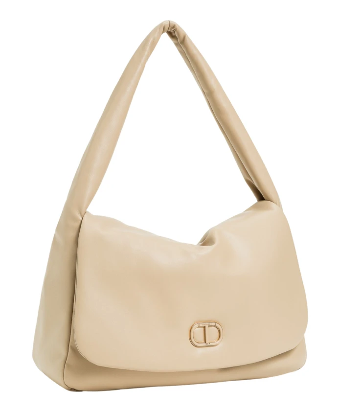 

Мягкая бежевая сумка через плечо Twinset, бежевый