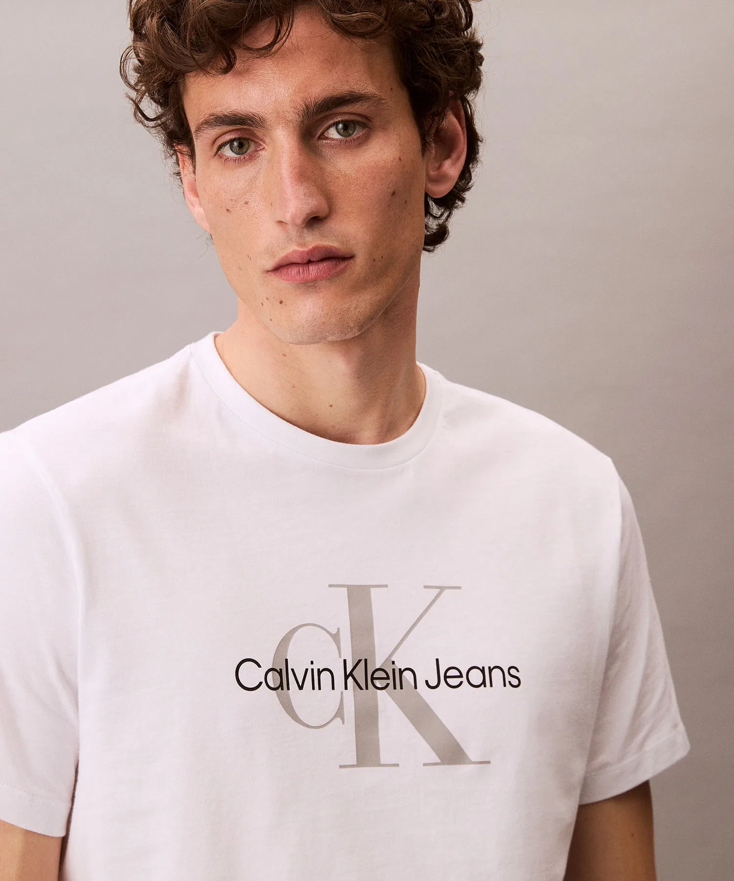 Унисекс футболка Calvin Klein с монологотипом, хлопок, тёмно-синяя — фото 2