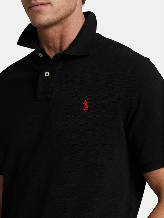 Поло classic fit 710783656020 Polo Ralph Lauren, черный — фото 4