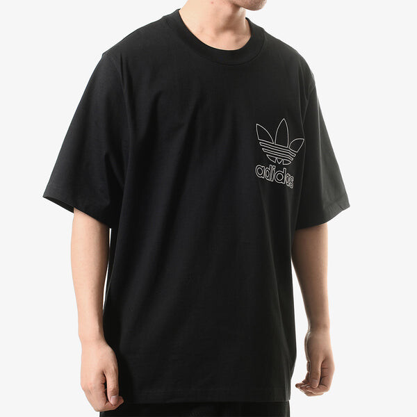 Футболка adidas originals Round Neck Short Sleeve Black, черный — фото 3