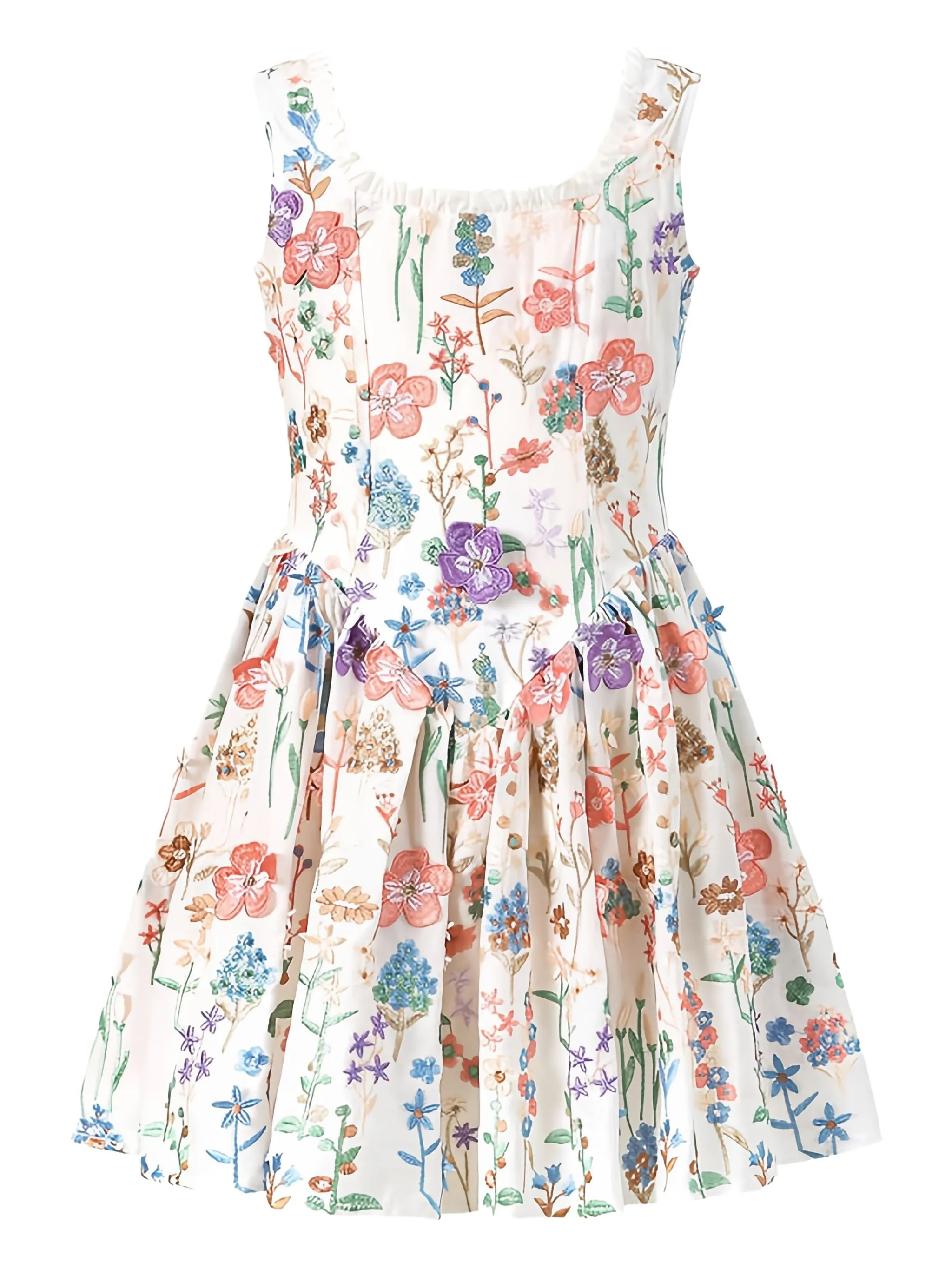 

Платье Serena с оборками и вышивкой Marlo, белый