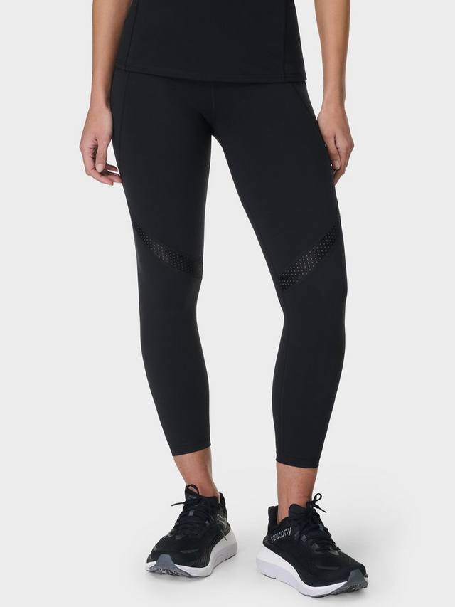 

Тренировочные леггинсы из перфорированной сетки power 7/8 Sweaty Betty, черный