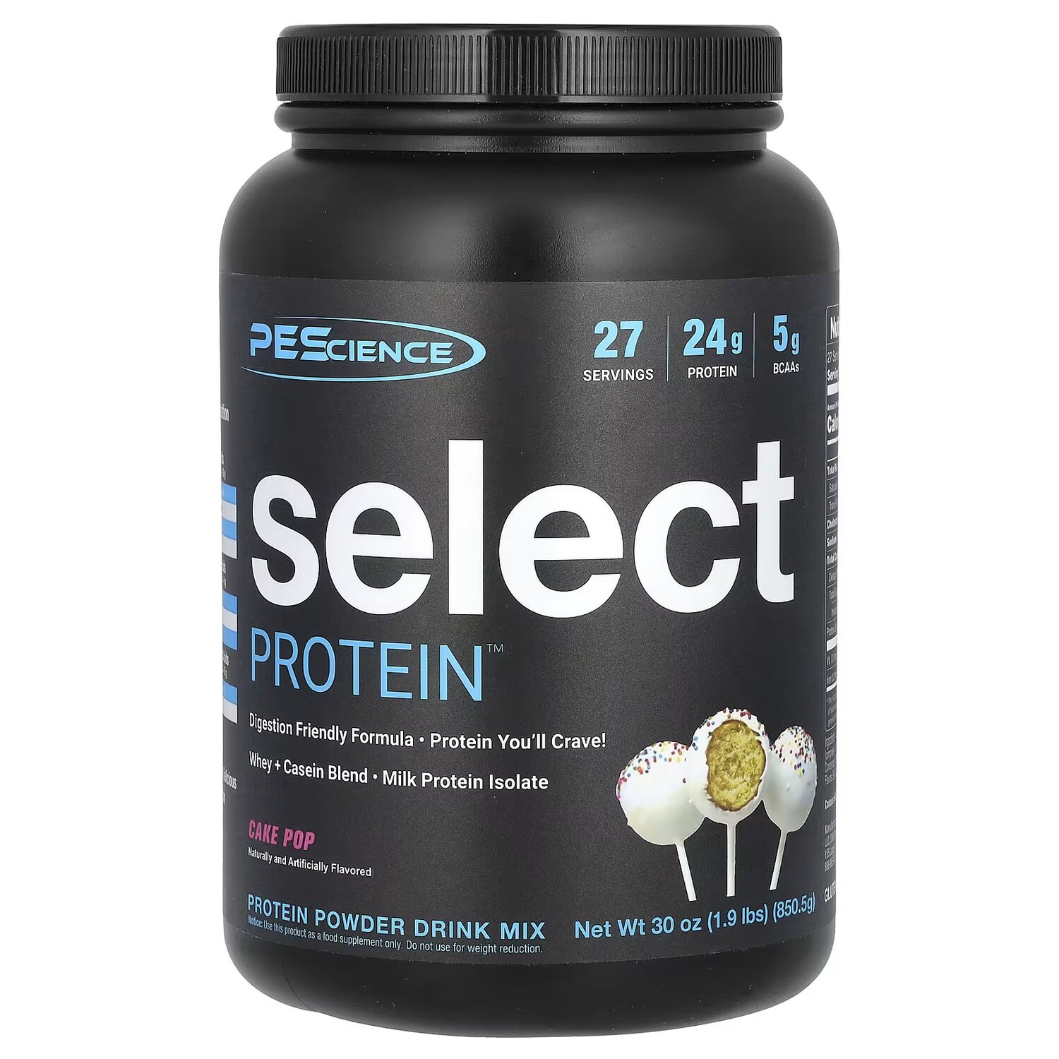 

Порошковая смесь для питья Select Protein, кейк-попс, 850,5 г (1,9 фунта) Pescience