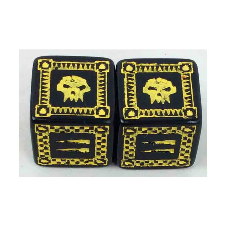 

Набор Orc d6 — черный с желтым (2), Battle Dice - Fantasy