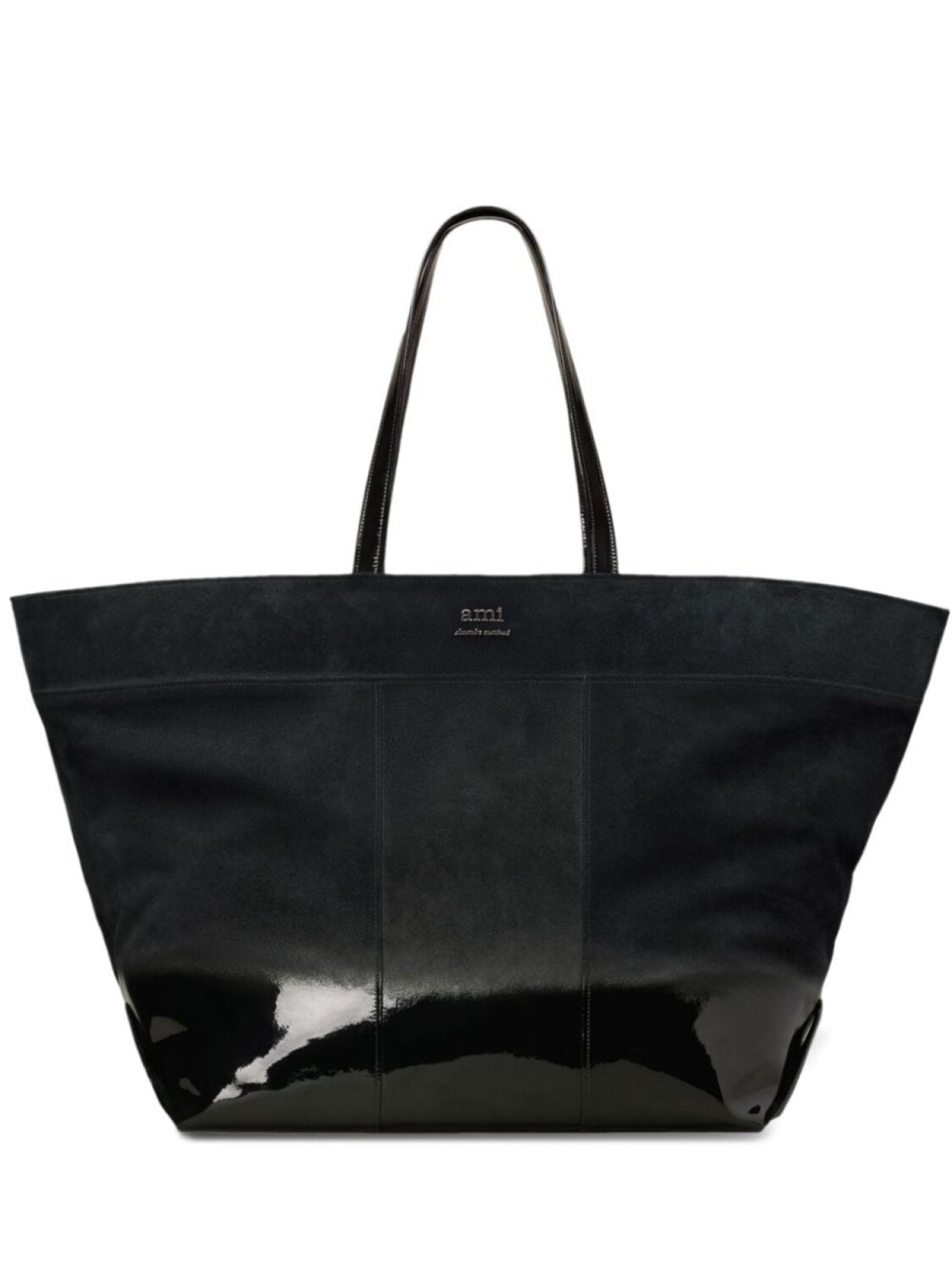 

AMI Paris сумка-тоут E/W Maxi Ami, черный