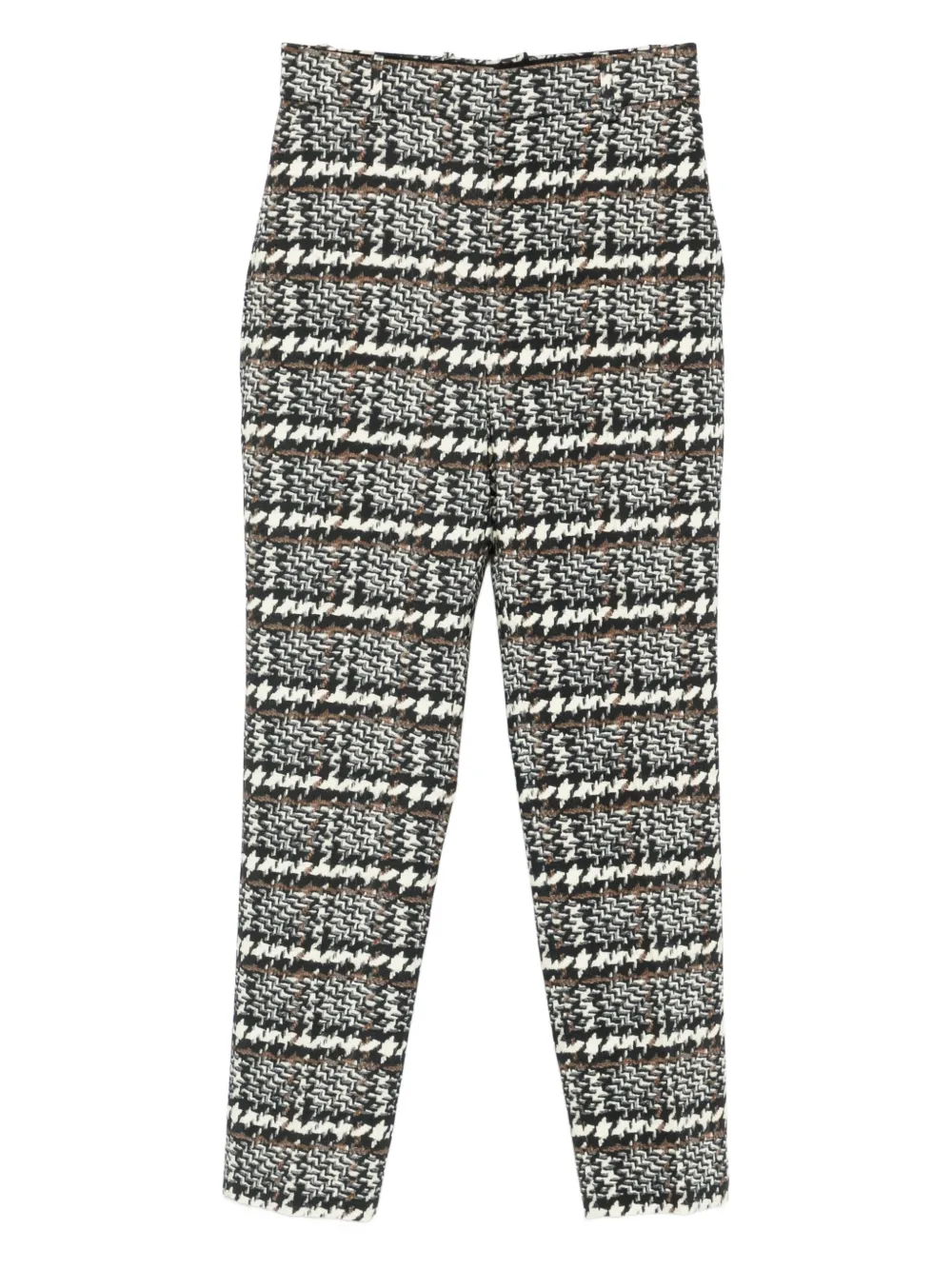 

Клетчатые прямые брюки Ermanno Scervino, серый