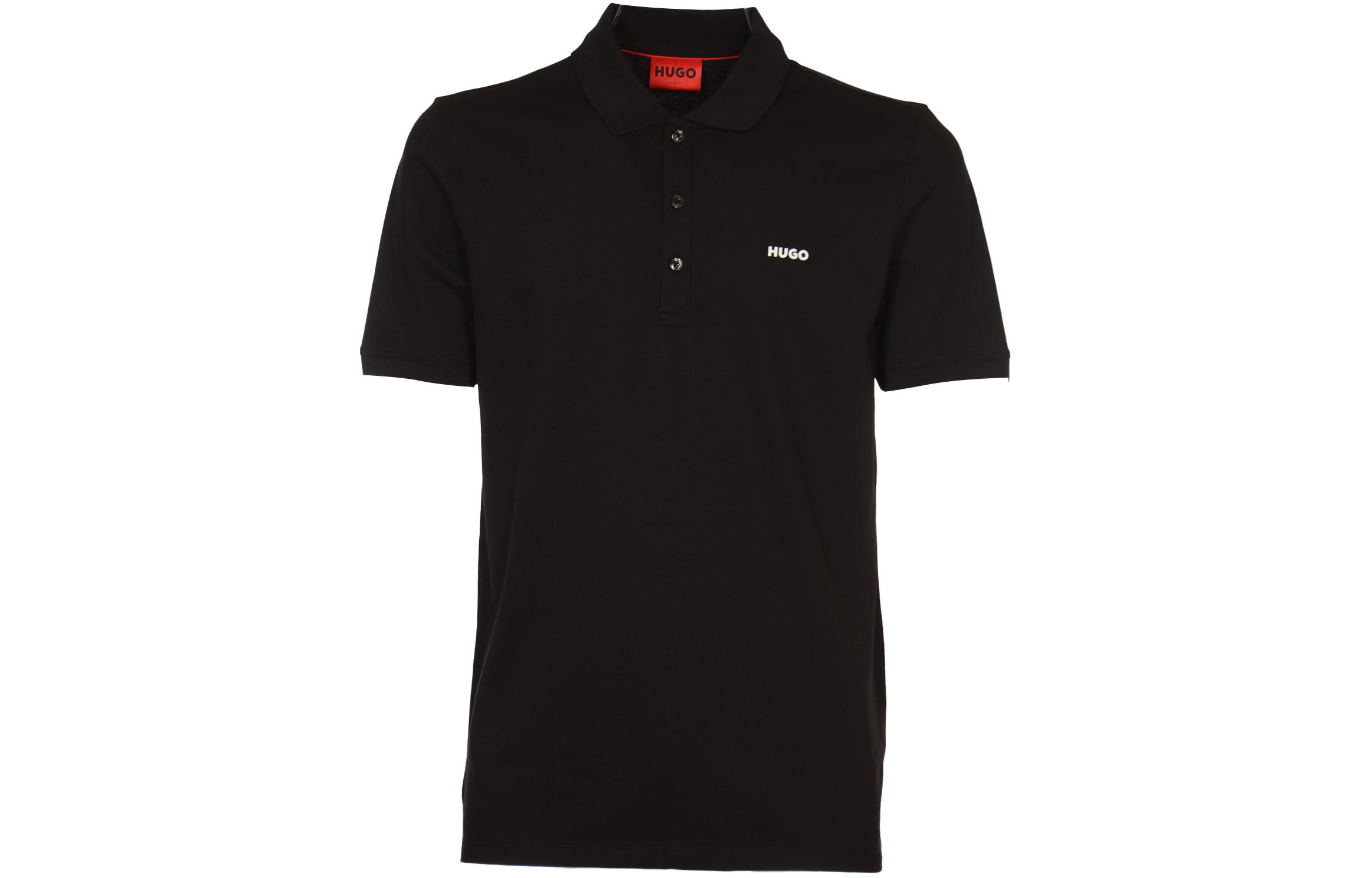 

HUGO BOSS Мужская черная поло, Черный, HUGO BOSS Мужская черная поло