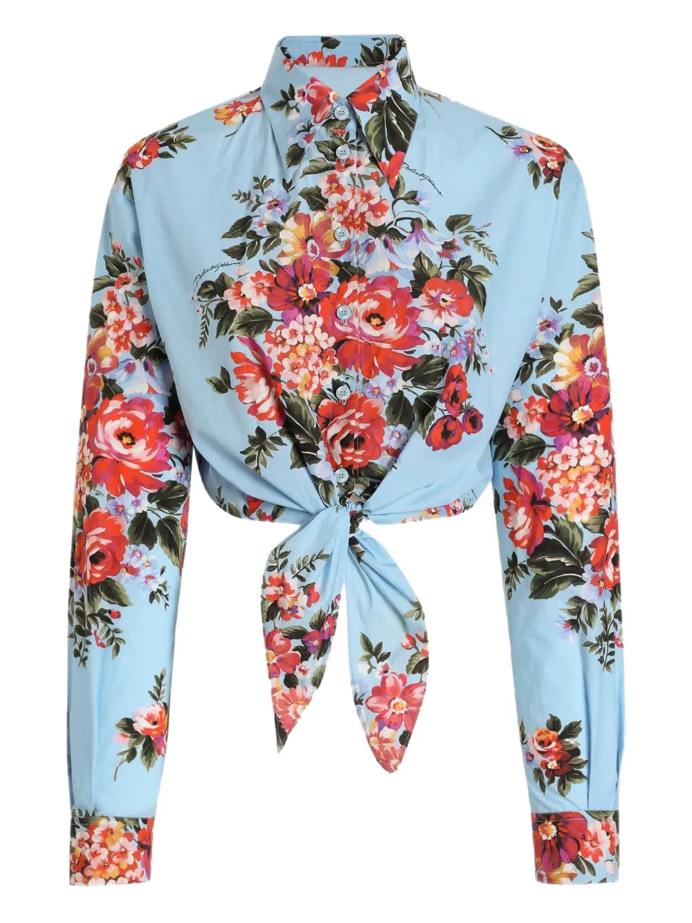 

Топ с цветочным принтом DOLCE & GABBANA, синий