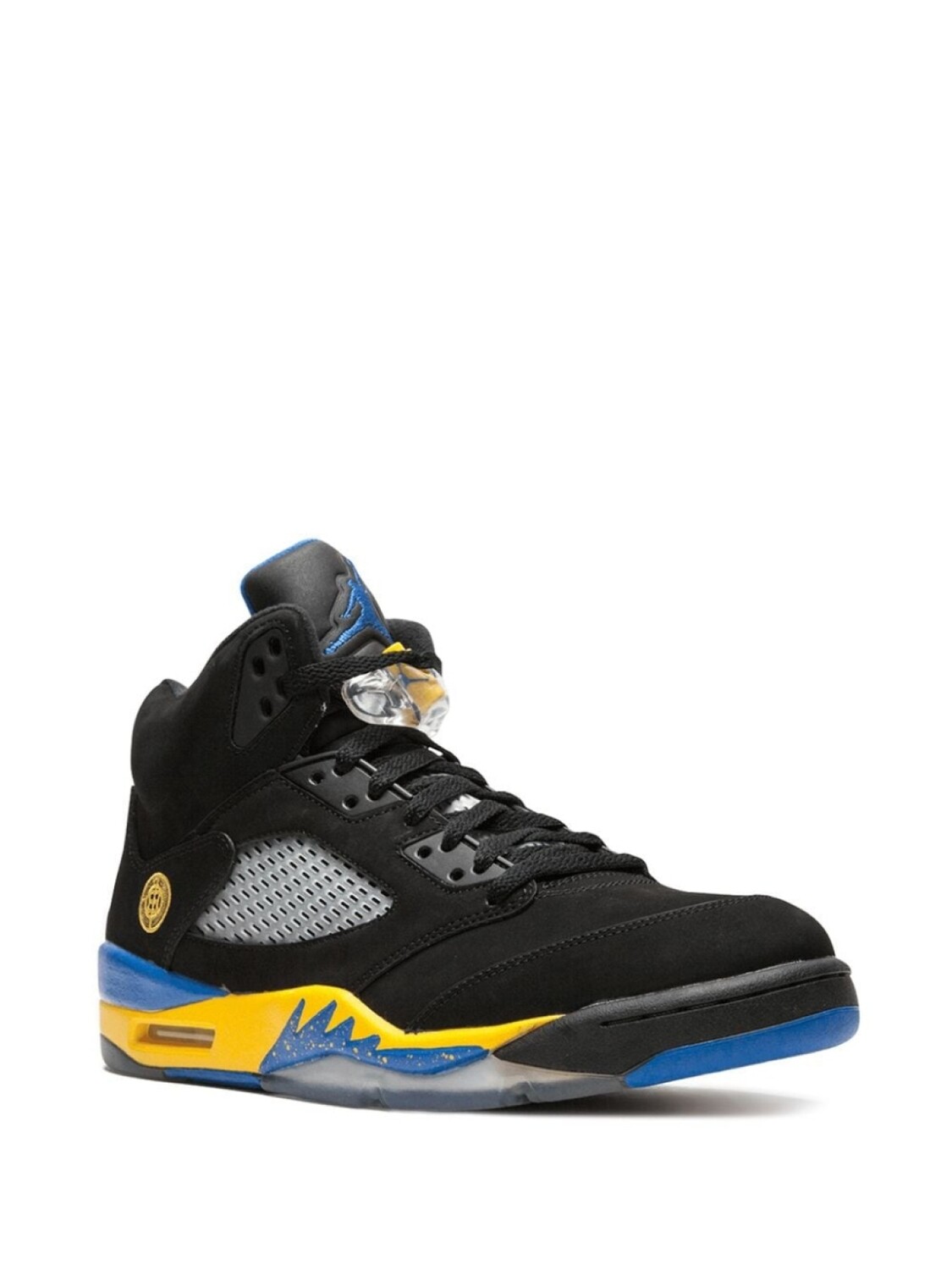 Кроссовки Jordan Air Jordan 5 Retro, черный/синий/желтый — фото 2