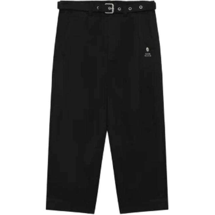 

Плиссированные брюки с поясом A BATHING APE, черный