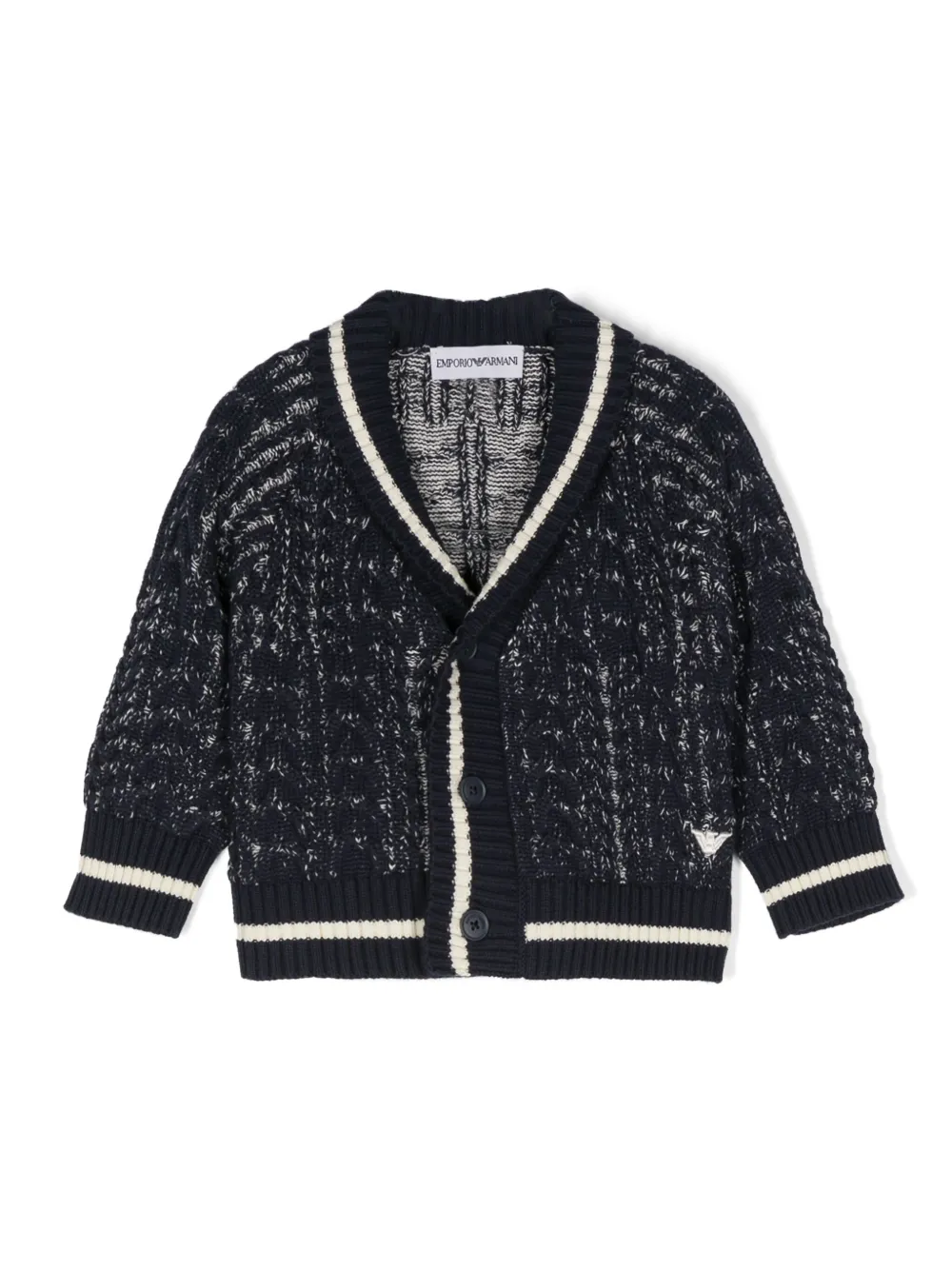 

Кардиган с вышитым логотипом Emporio Armani Kids, синий