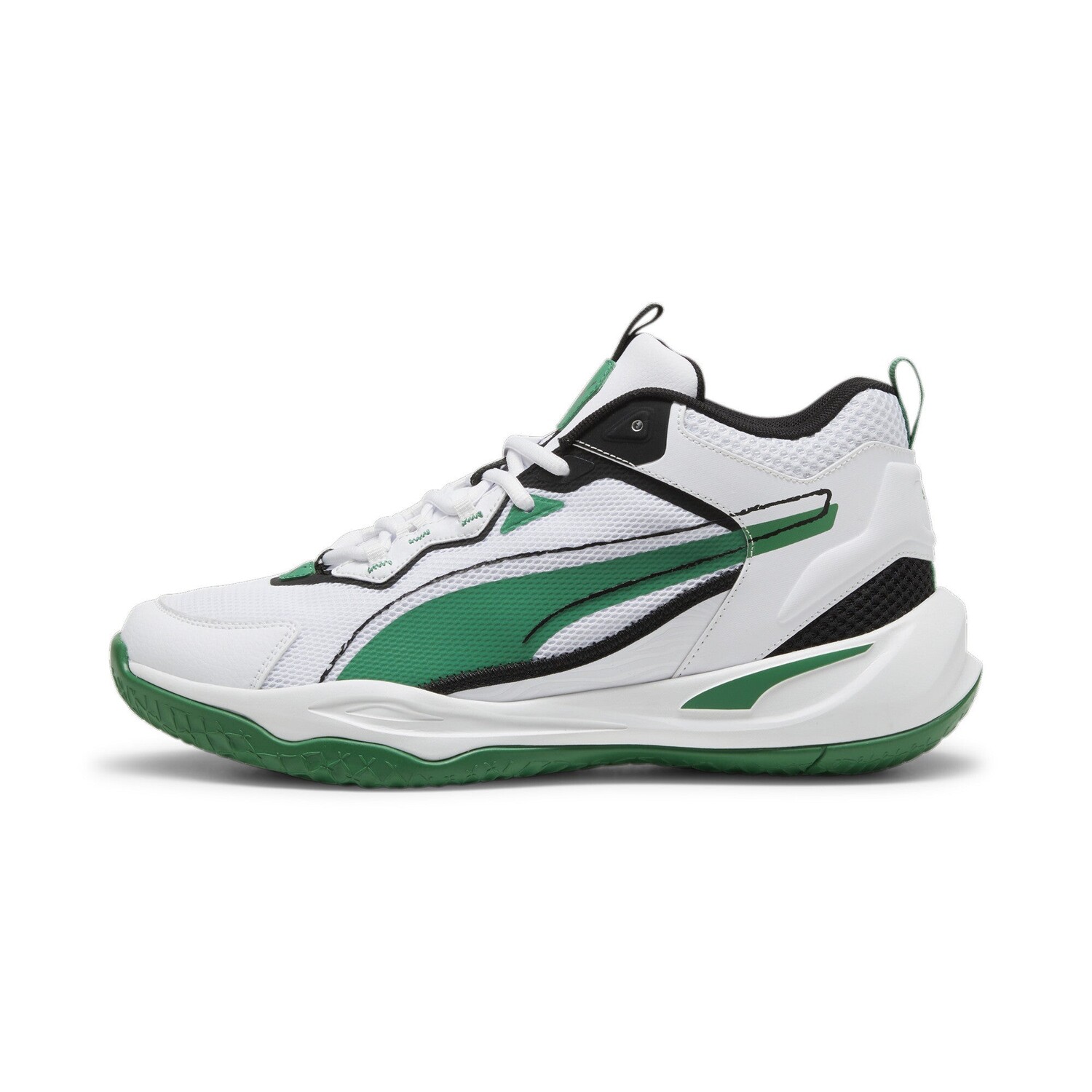 

Мужские кроссовки PUMA Playmaker, цвет White/Archive Green/Black