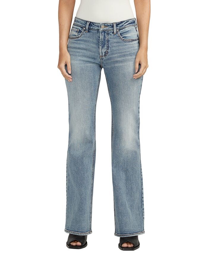 

Женские джинсы-клеш с низкой посадкой Be Low Silver Jeans Co., цвет Indigo
