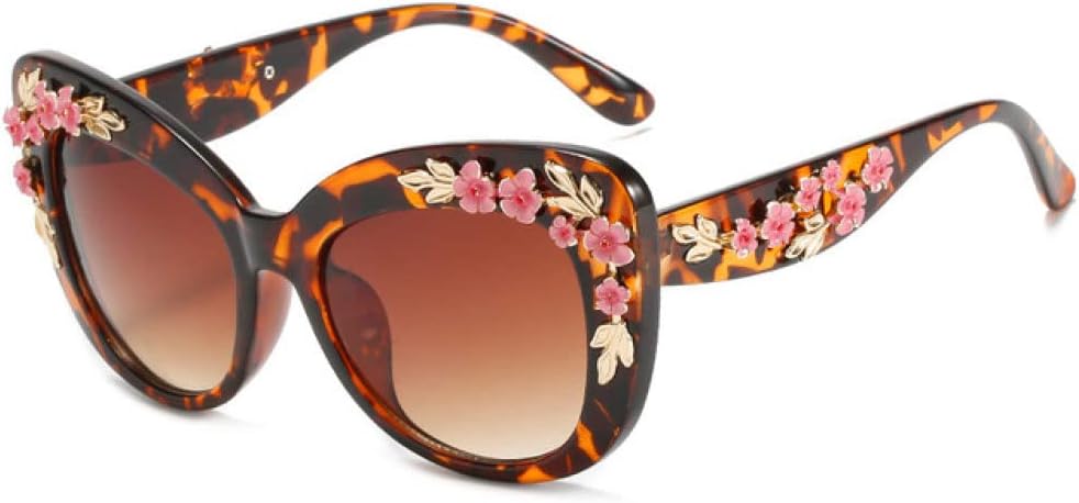 

Современные винтажные солнцезащитные очки «кошачий глаз» для женщин, роскошные дизайнерские солнцезащитные очки, модные розовые оттенки, украшение в виде цветов generic, Auburn