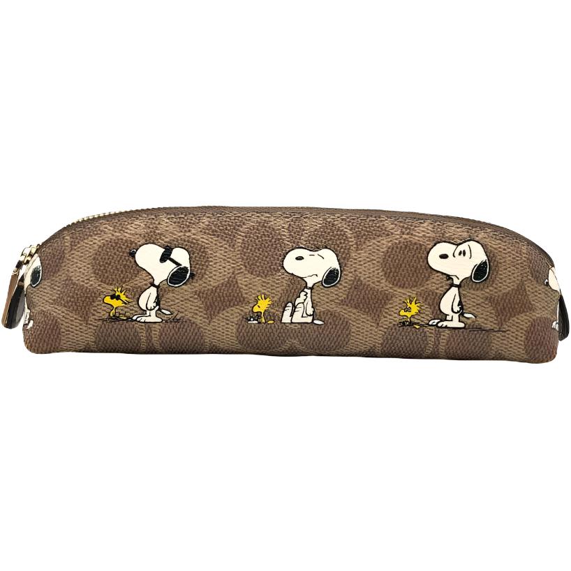 

COACH Сумка для хранения путешествий из прорезиненной ткани в коллаборации с PEANUTS коричневый женский, Brown