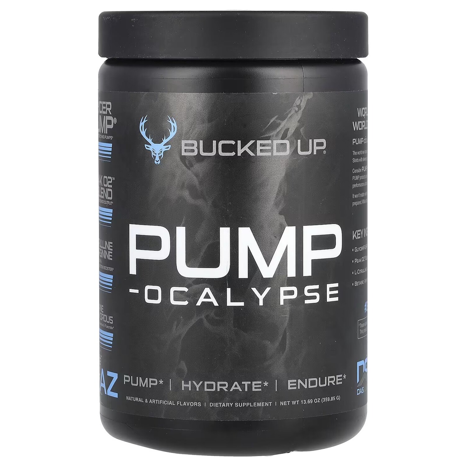 

Pump-Ocalypse, Blue Raz, 13,69 унции (359,85 г) Bucked Up