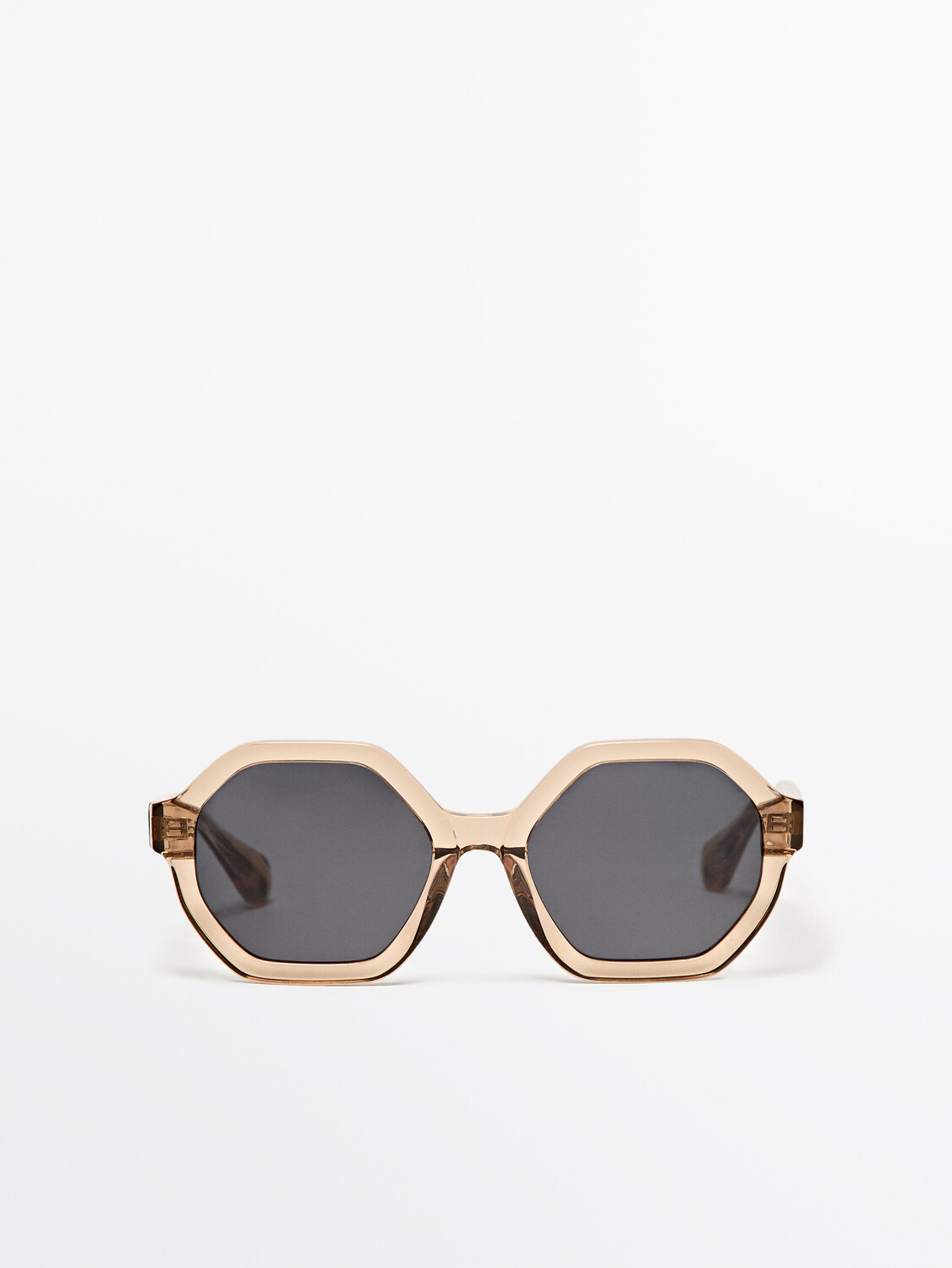 

Солнцезащитные очки с геометрическим рисунком Massimo Dutti, розовый