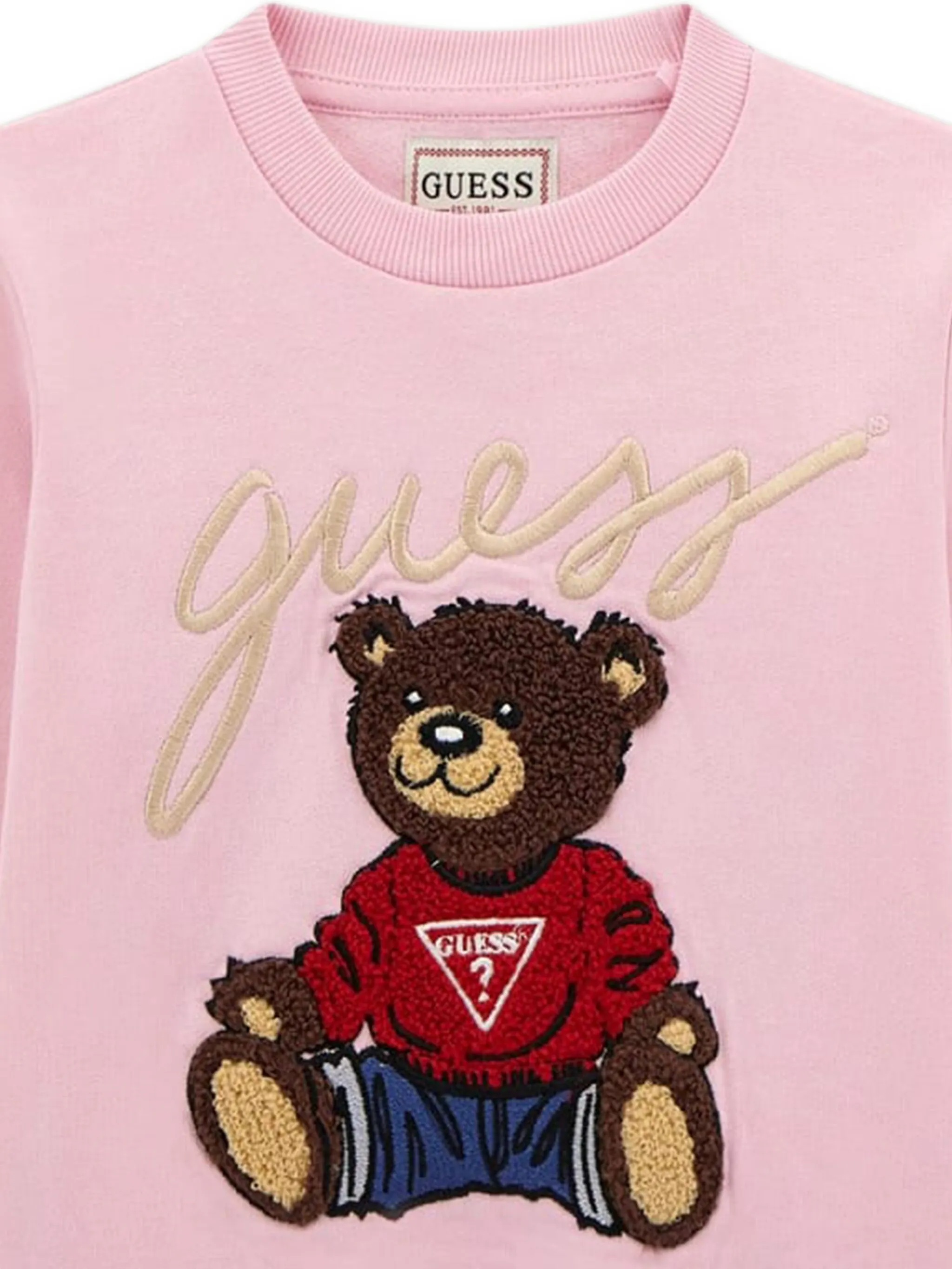Толстовка с вышивкой Guess Kids, розовый — фото 4