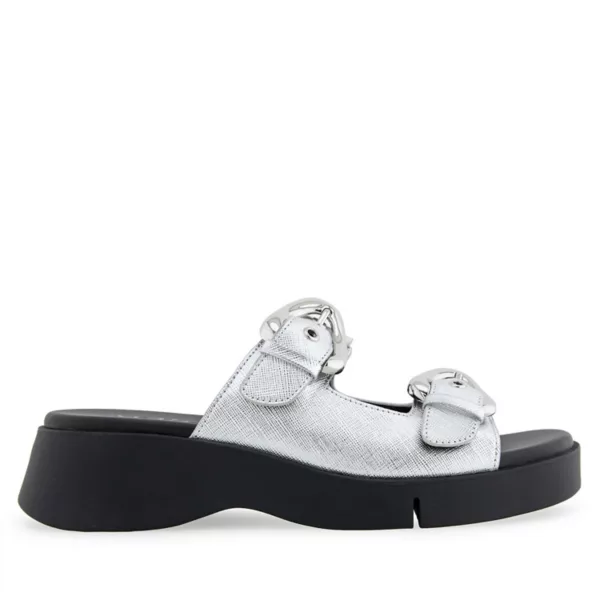 Женские сандалии Faith на платформе с квадратным каблуком Aerosoles, цвет silver metallic — фото 2