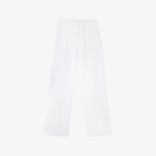 

Брюки льняные The White Company на шнурке, белый