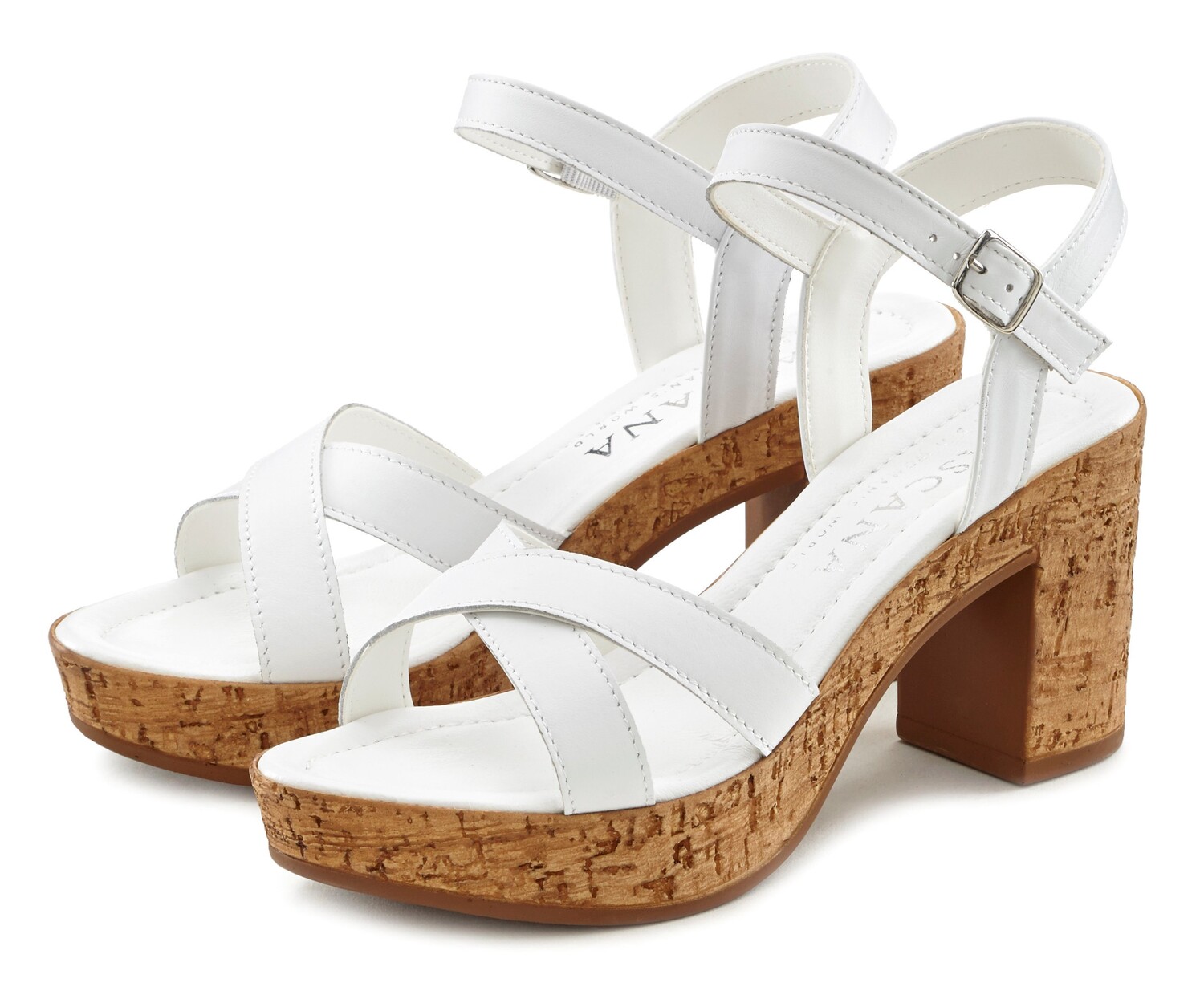 

Сандалии LASCANA Riemchensandalette, белый