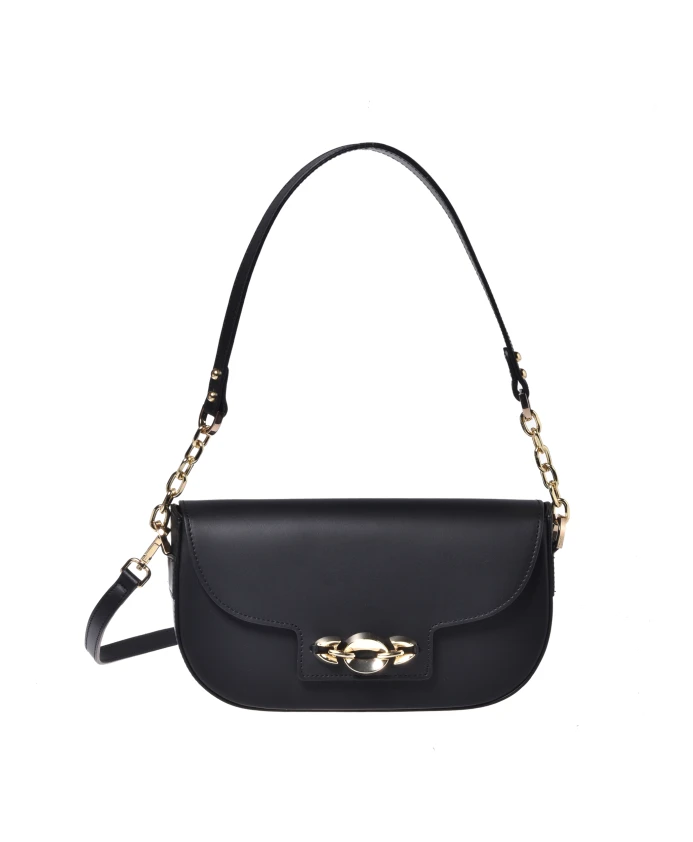 

Черная кожаная сумка через плечо Baldinini, черный