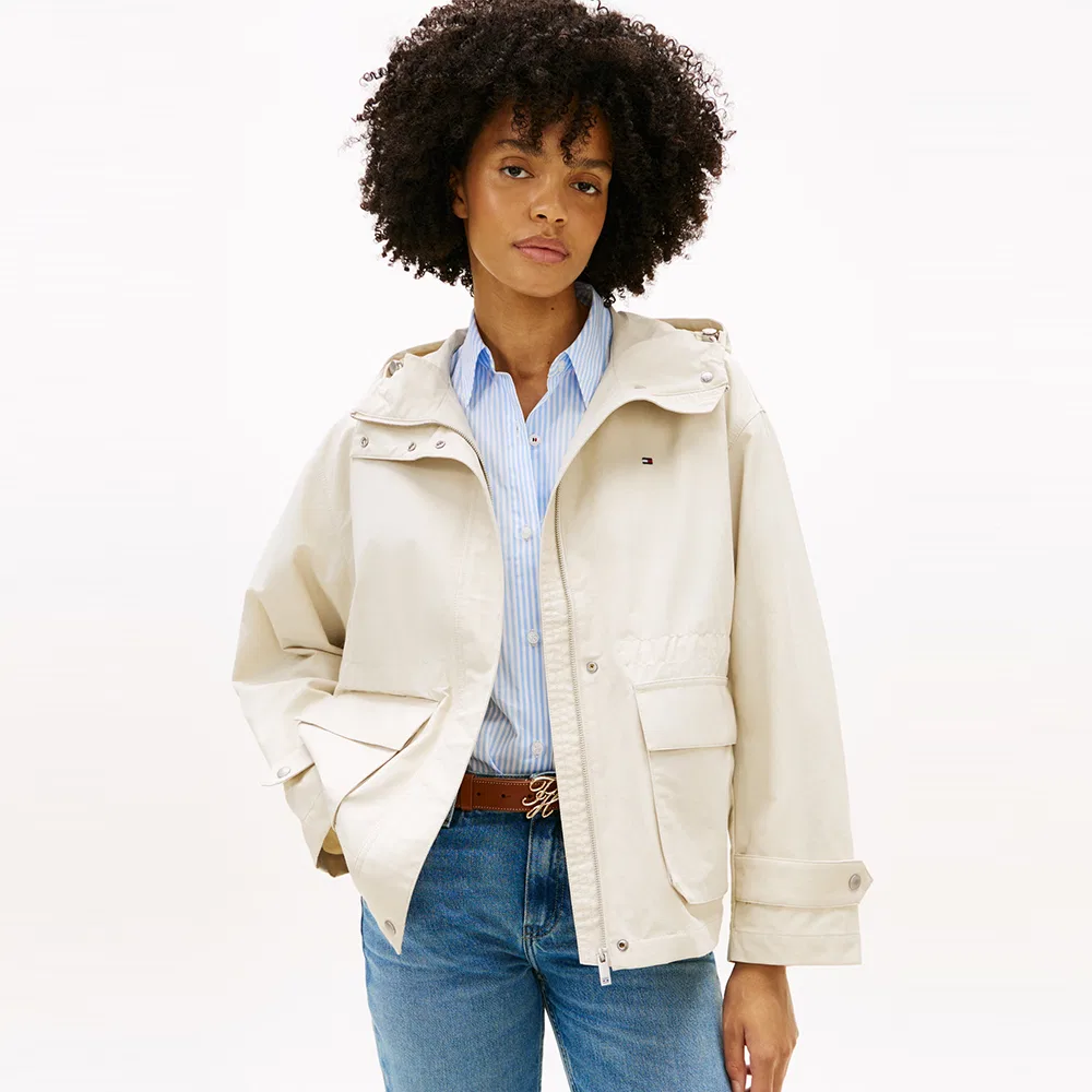 Женская короткая парка Utility белая от Tommy Hilfiger Women