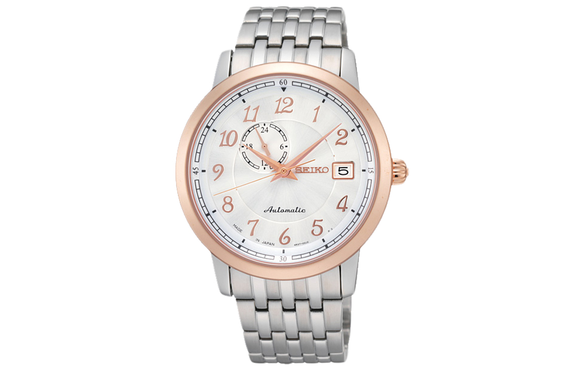 

SEIKO Часы Presage Series Automatic Mechanical Movement Japanese / Korean Watch 44 Men's Watch White Dial, Silver