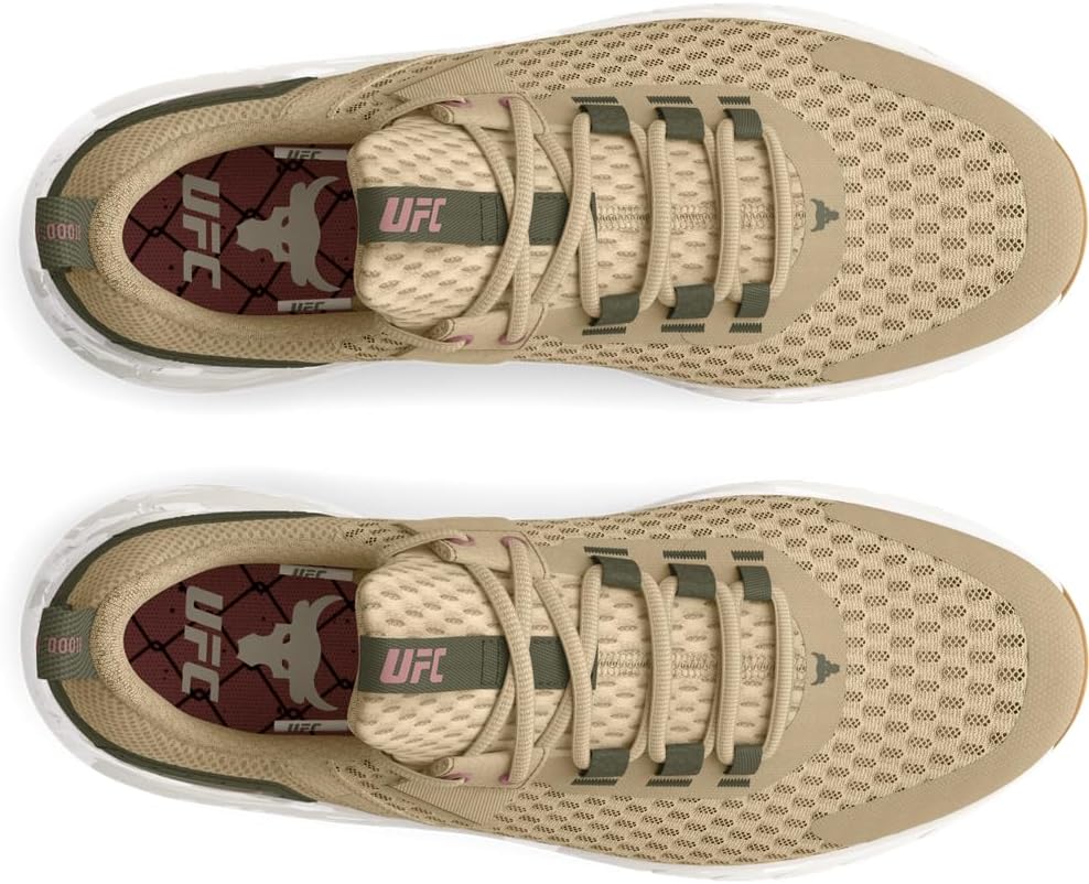 Under Armour мужские кроссовки Project Rock Blood Sweat Respect 4, (201) Desert Sand/Summit White/Tosca Brown — фото 4