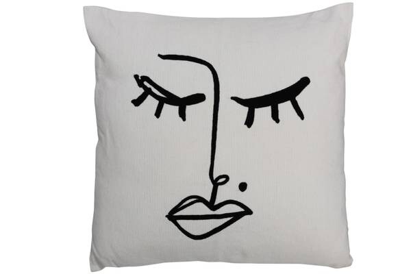 

Подушка J-LINE Pop Art, 45x47x45 см, белый