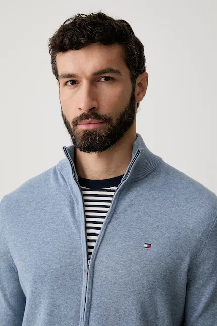 Кардиган мужской хлопковый Tommy Hilfiger, синий — фото 4