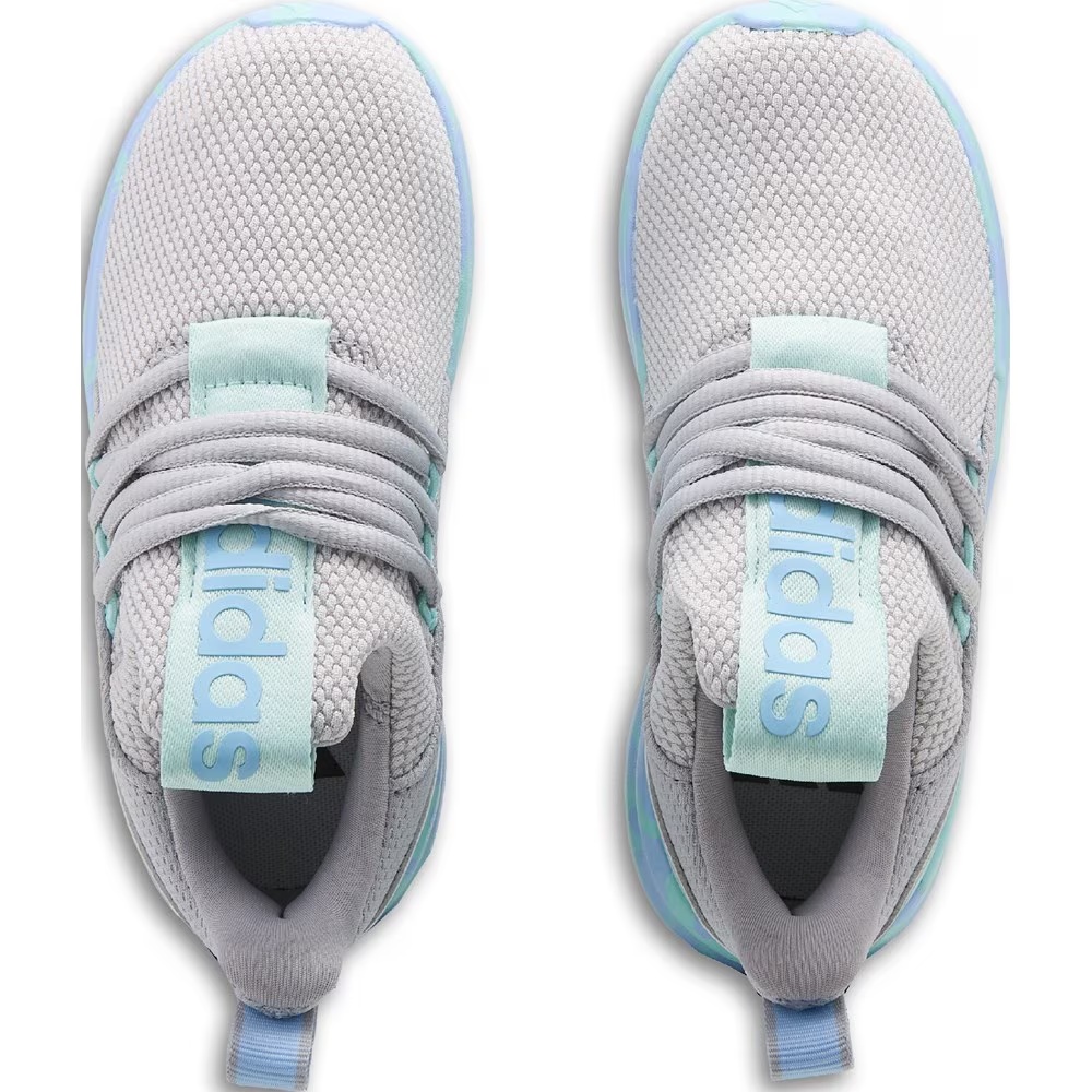 Детская обувь на липучках lite racer adapt 7.0 от Adidas для малышей и подростков, серый/синий — фото 4