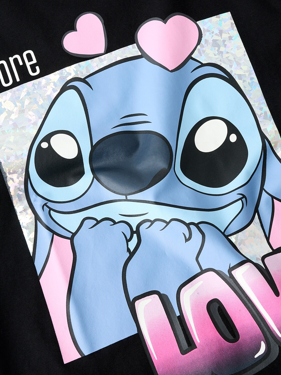 NAME IT Футболка 'NKFFora Stitch' в черном цвете — фото 3