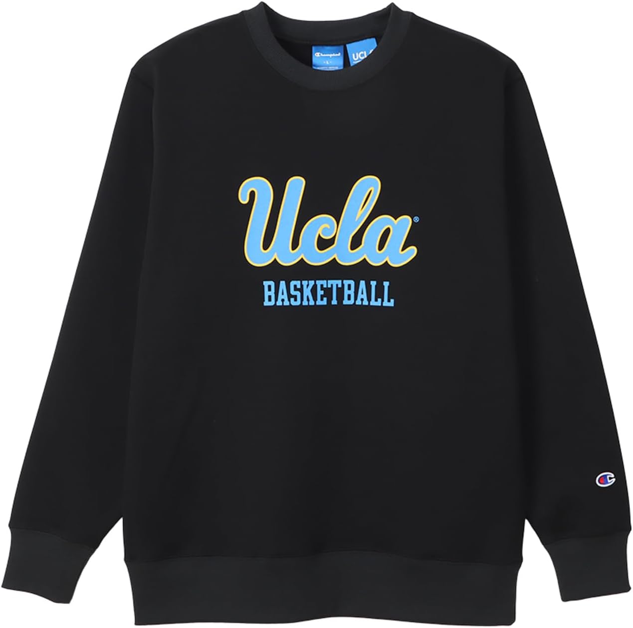 

Мужская футболка с длинным рукавом Champion C3-YB061, круглый вырез, эластичная, термофутболка, графический принт, баскетбольная тематика, черный