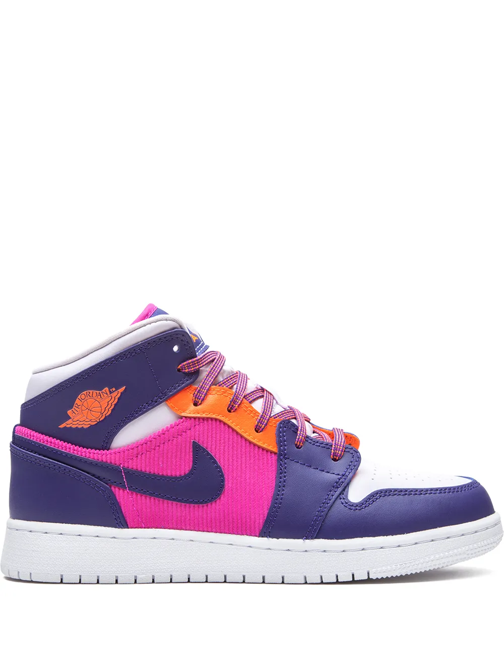 

Кроссовки Air Jordan 1 Mid Nike Kids, фиолетовый