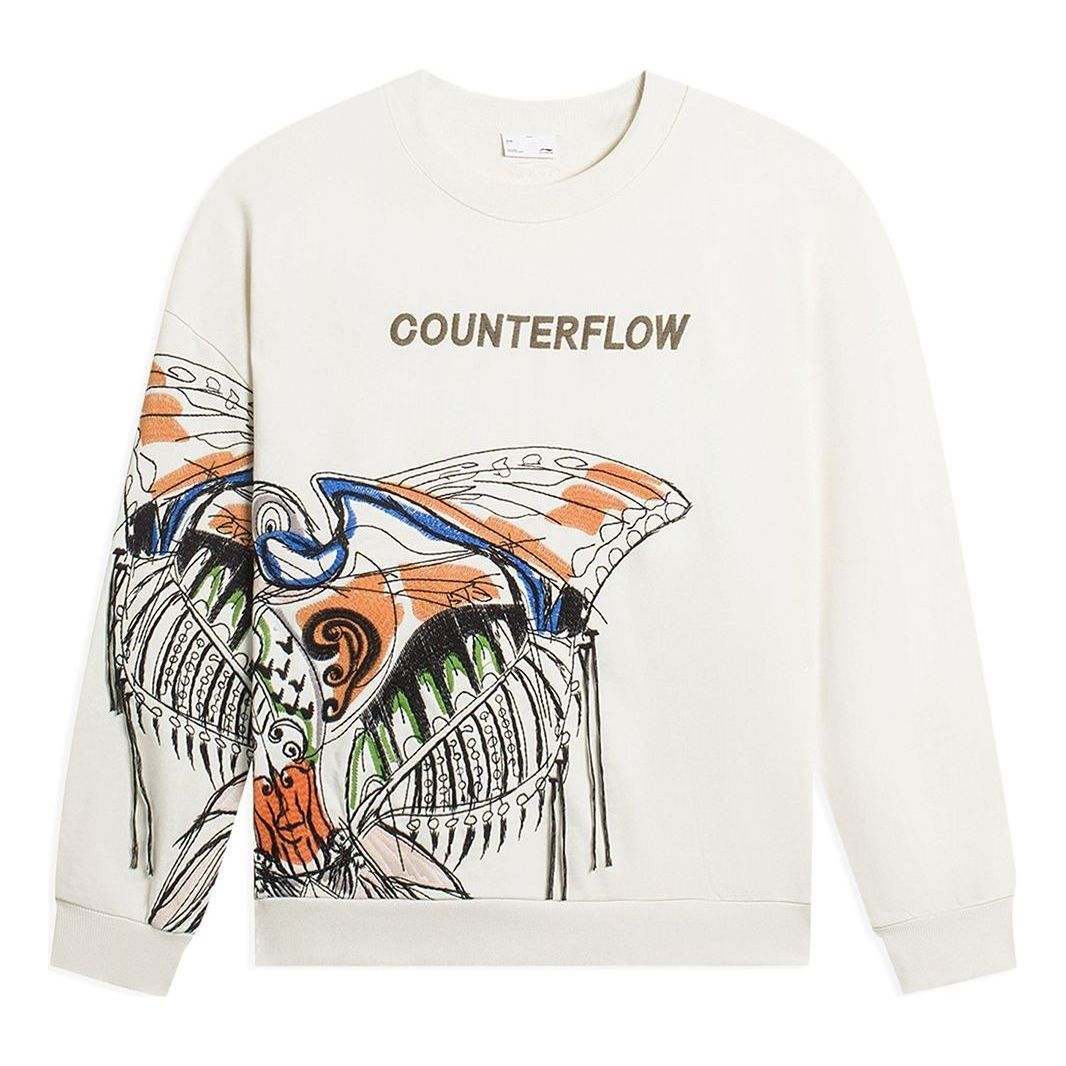 

Спортивная толстовка Li-Ning Counterflow Graphic Sweatshirt 'Beige' AWDSH25-1, бежевый