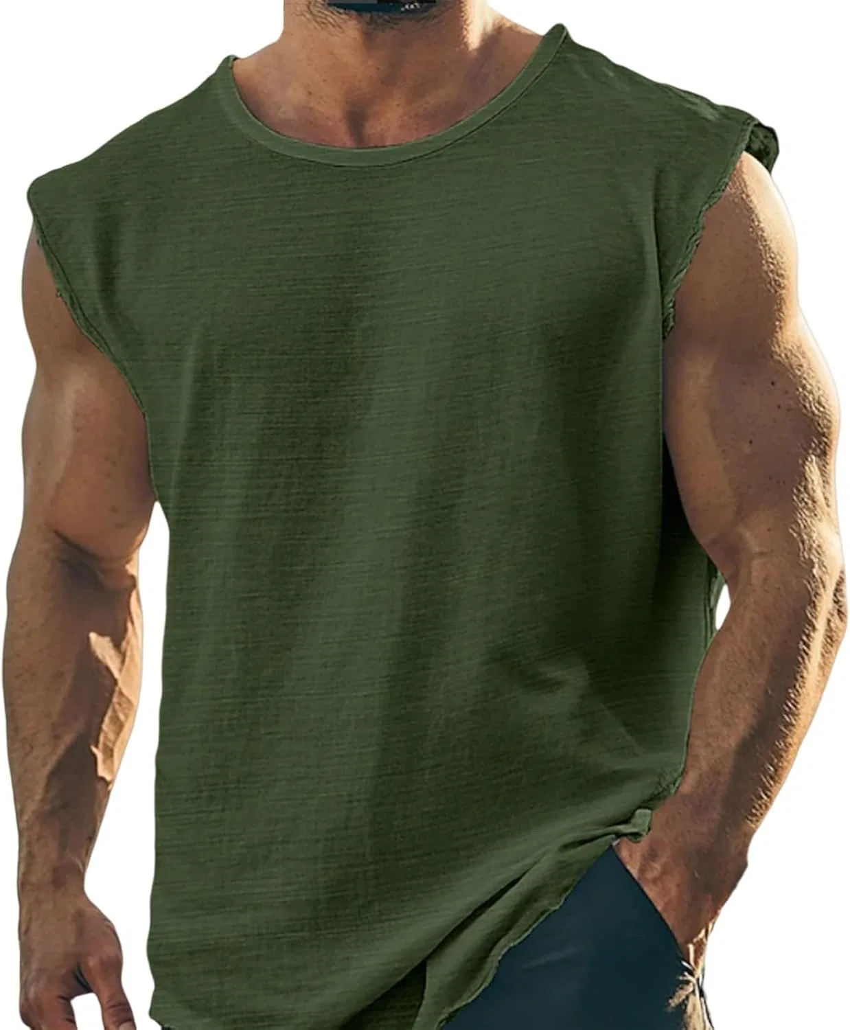 Мужской топ для тренировок, дышащий, Blackish Green