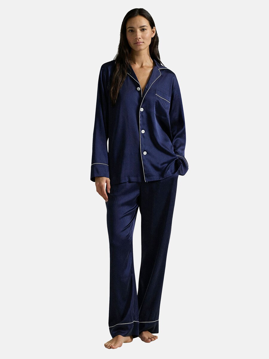 Пижама Polo Ralph Lauren Heritage Silk , Navy — фото 2
