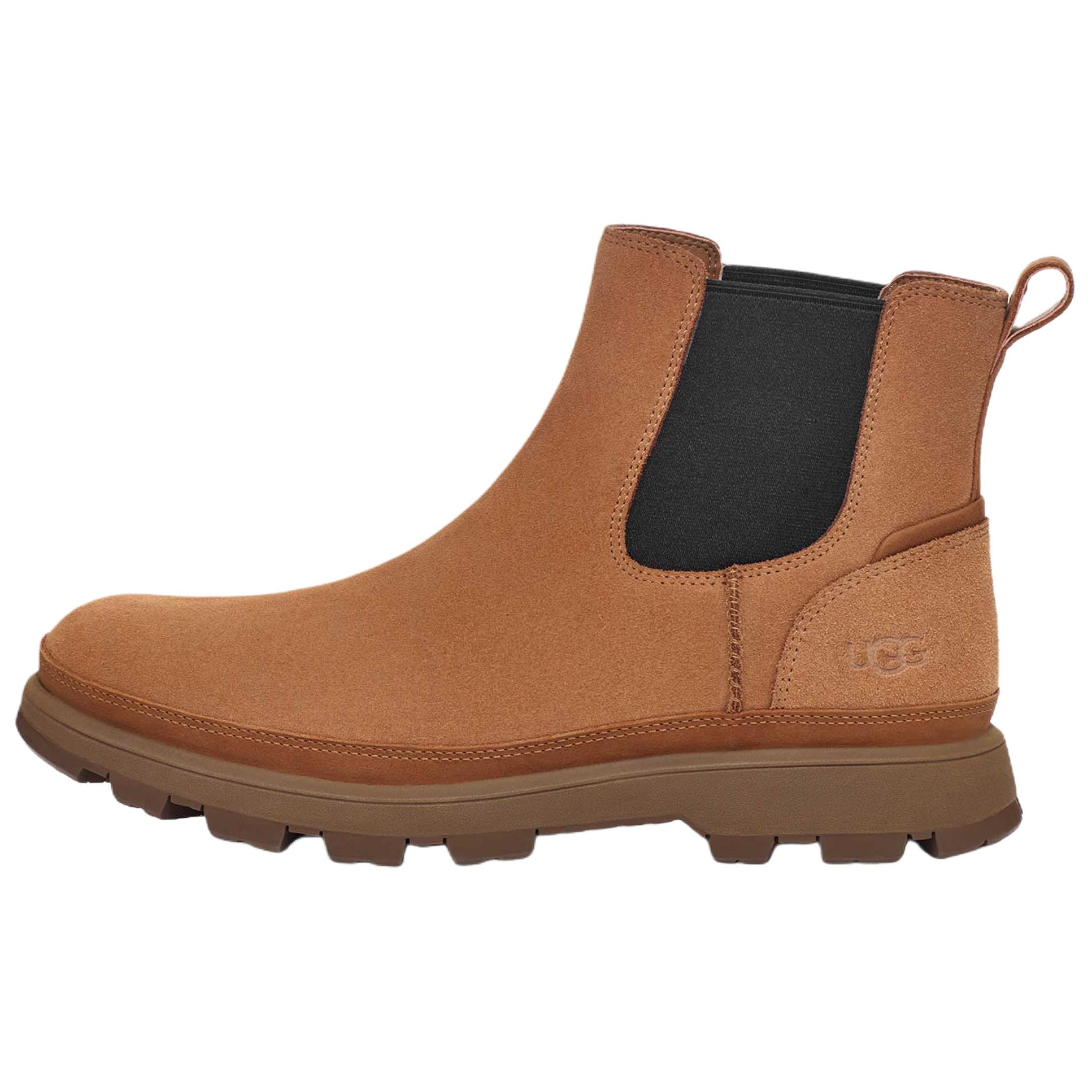 

UGG Короткие мужские ботинки челси коричневого цвета