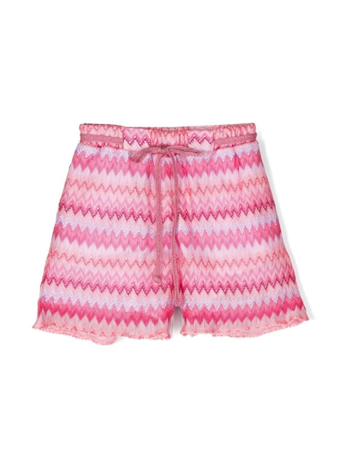 

Missoni Kids шорты с кулиской и принтом, розовый