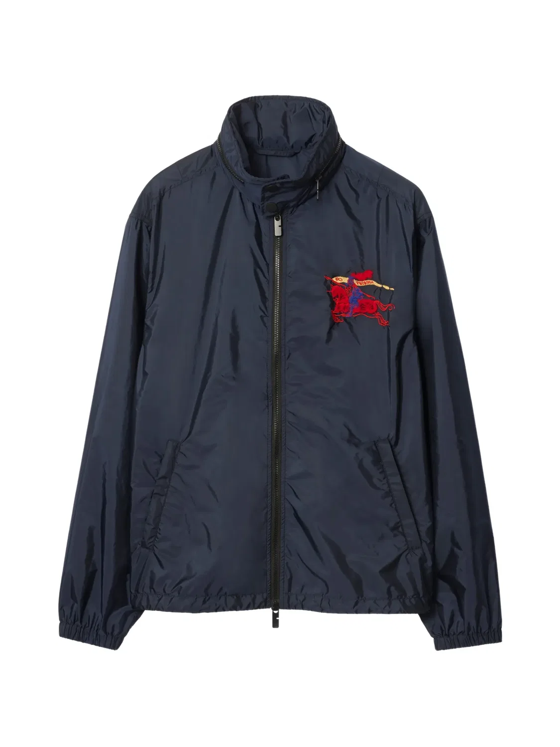 Куртка Burberry Equestrian Knight Design с капюшоном, темно-синий