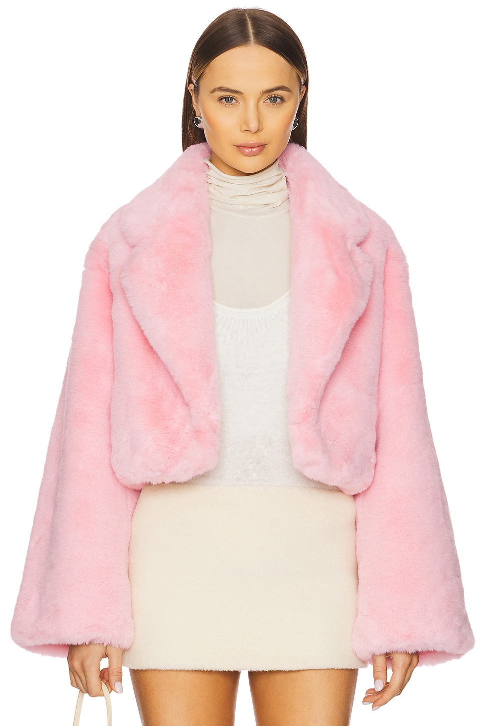 

Куртка из искусственной лисы x revolve Adrienne Landau, розовый