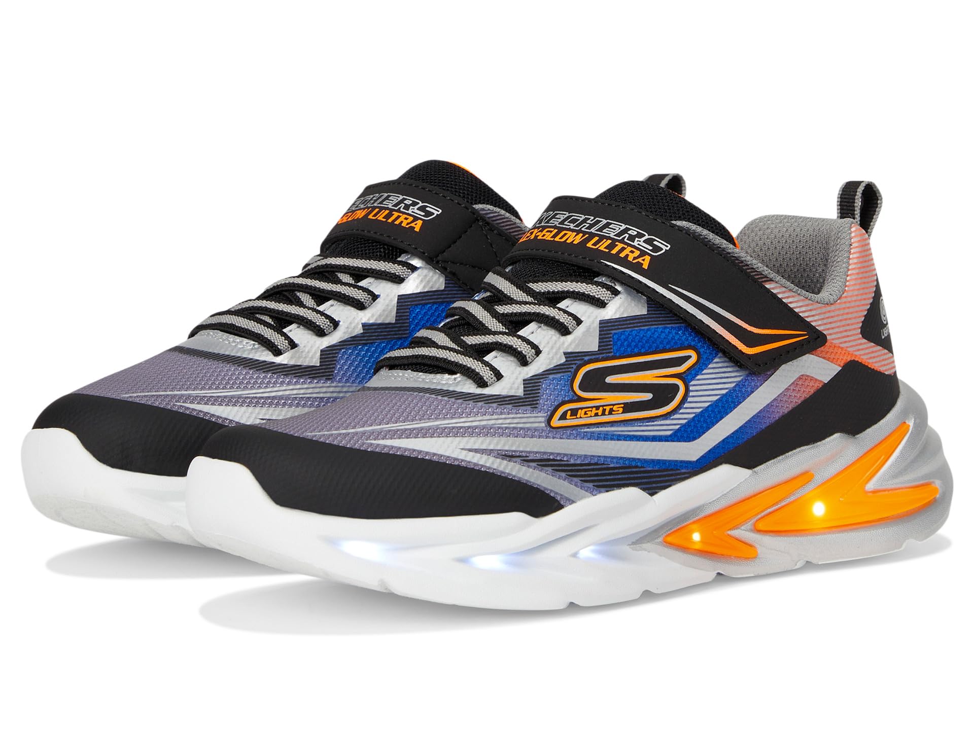 

Кроссовки SKECHERS KIDS Flex-Glow Ultra 400139L, Black/Silver