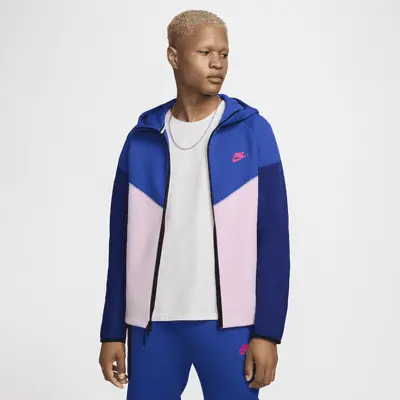 

Худи Nike Sportswear Tech Fleece Windrunner, цвет Game Royal/Pink Foam/Deep Royal Blue/Hyper Pink