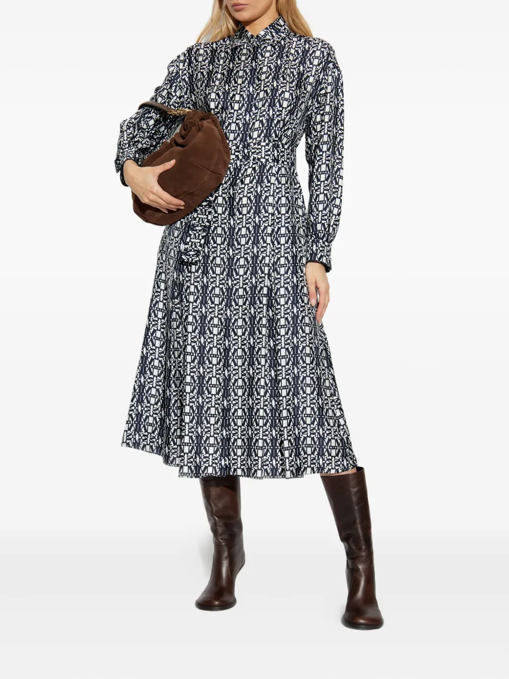 Платье с узором Esploso Max Mara, синий — фото 2