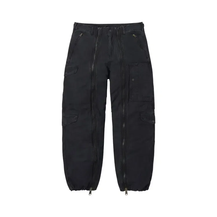 Хлопковые летные брюки Supreme x Alpha Industries, черный