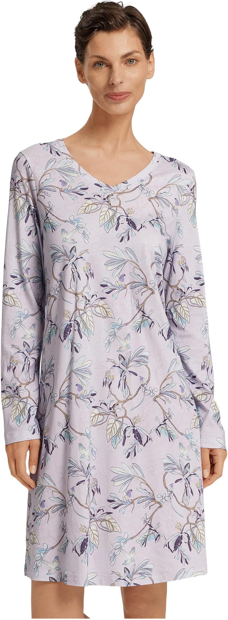 

Женская ночная рубашка для сна и отдыха с длинным рукавом Hanro, Secret Garden