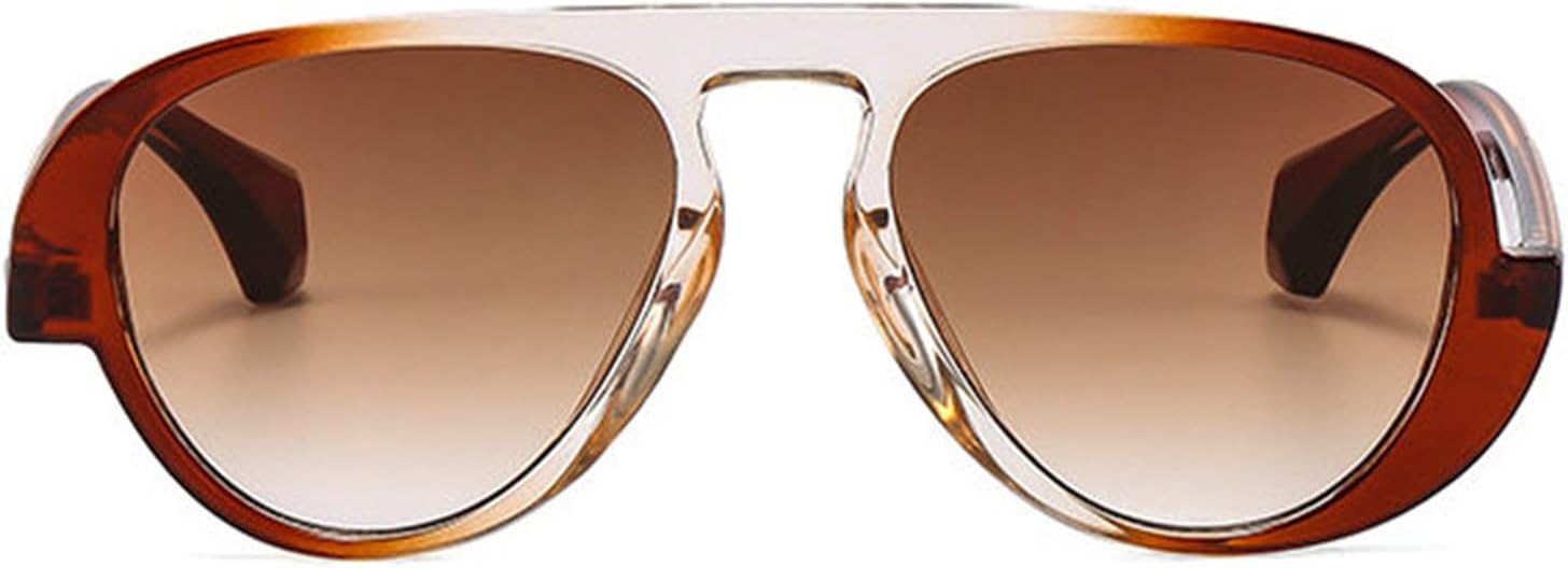 

Большие винтажные солнцезащитные очки-пилот от Helena для мужчин и женщин, модные градиентные очки, большие круглые ретро-очки, трендовые зеленые солнцезащитные очки, C4