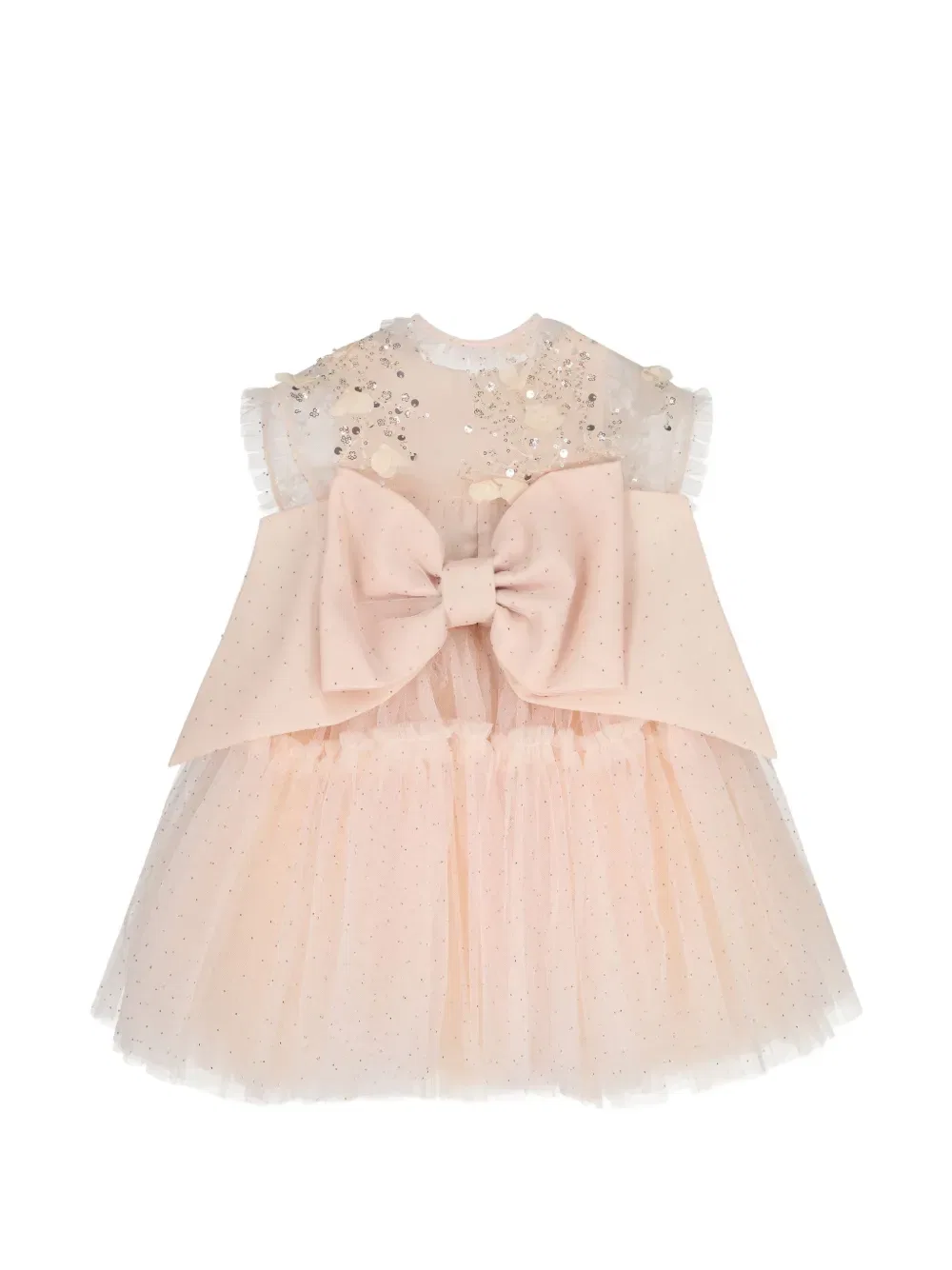 Платье, украшенное цветочным узором Escada Kids, розовый — фото 2