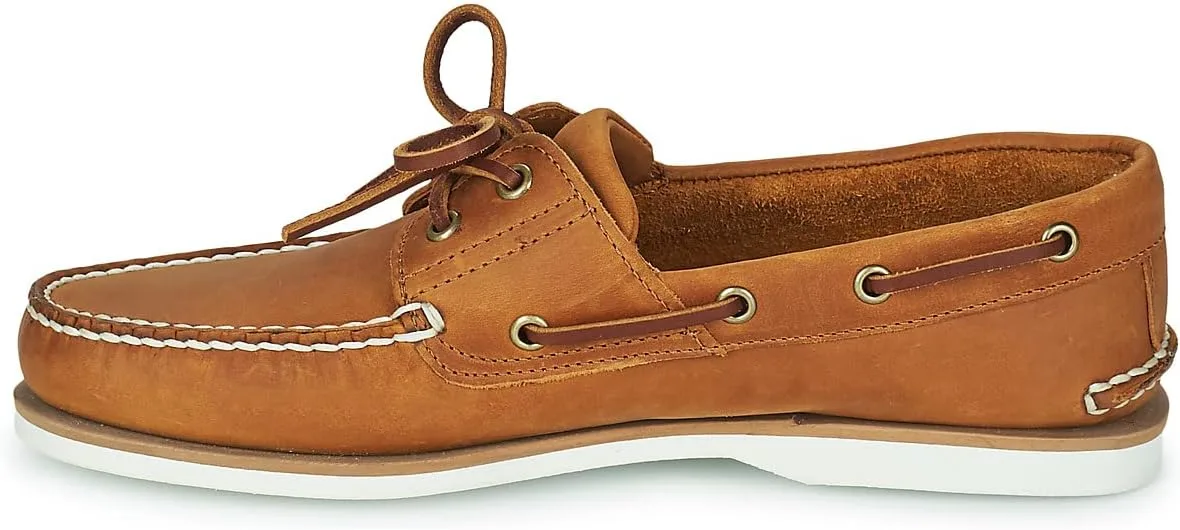 Мужские классические низкие ботинки Timberland Classic Boat с двумя парами роскошных ботинок, коричневый — фото 4
